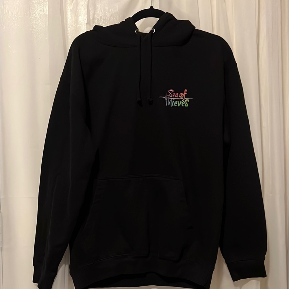 Just Hoods Sea of Thieves Black Fleece Hoodie Size L